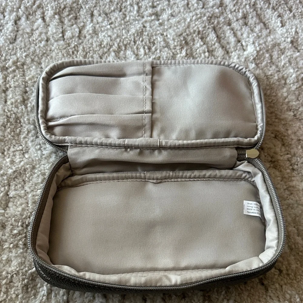 bareMinerals Metallic Gray Cosmetic Pouch